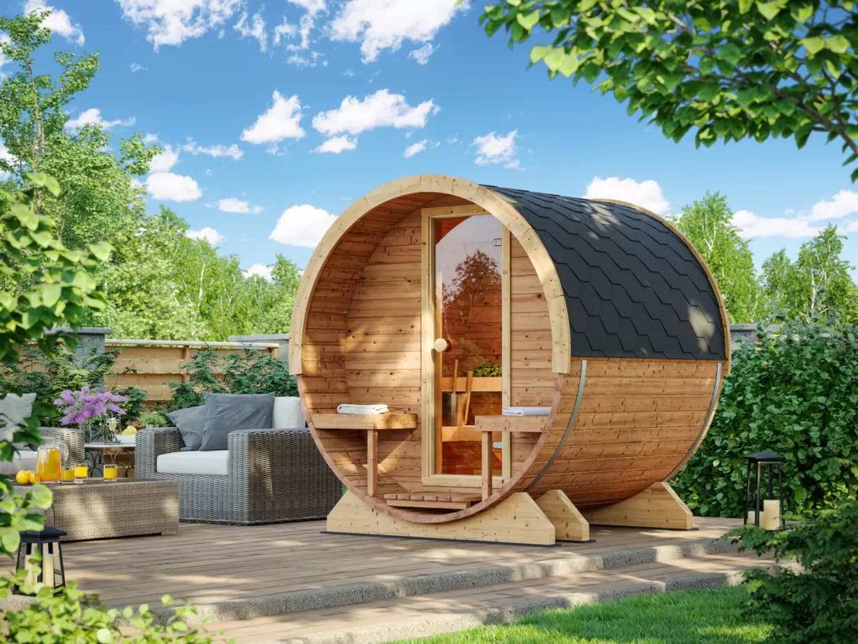 Sauna Tunna með verönd (2.8m)